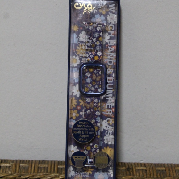 Cylo Pop.  Metal Mesh  Watch Band & Bumper Case. for Apple 41mm.  40mm.  38mm. - Picture 2 of 4